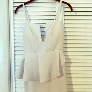 White peplum dress